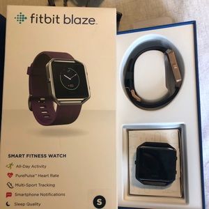 Gently used FitBit Blaze, includes two extra bands